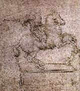 LEONARDO da Vinci Study fur the Sforza-Reiterstandbild oil painting